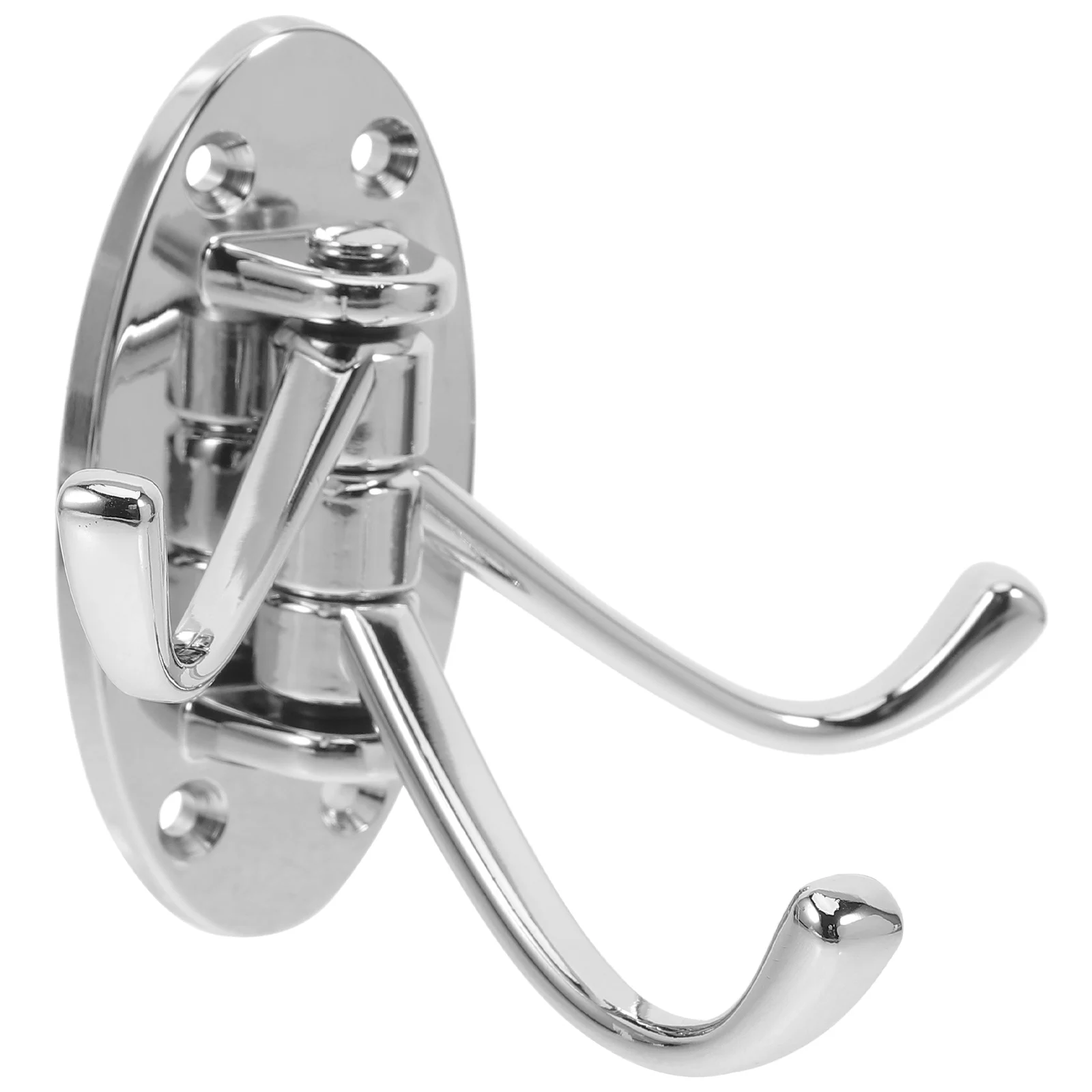 

Heavy Duty Swivel Coat Hook Triple Folding Arms Sturdy Corrosion Resistant Bathroom Kitchen Wall Mount Long Lasting Wearproof