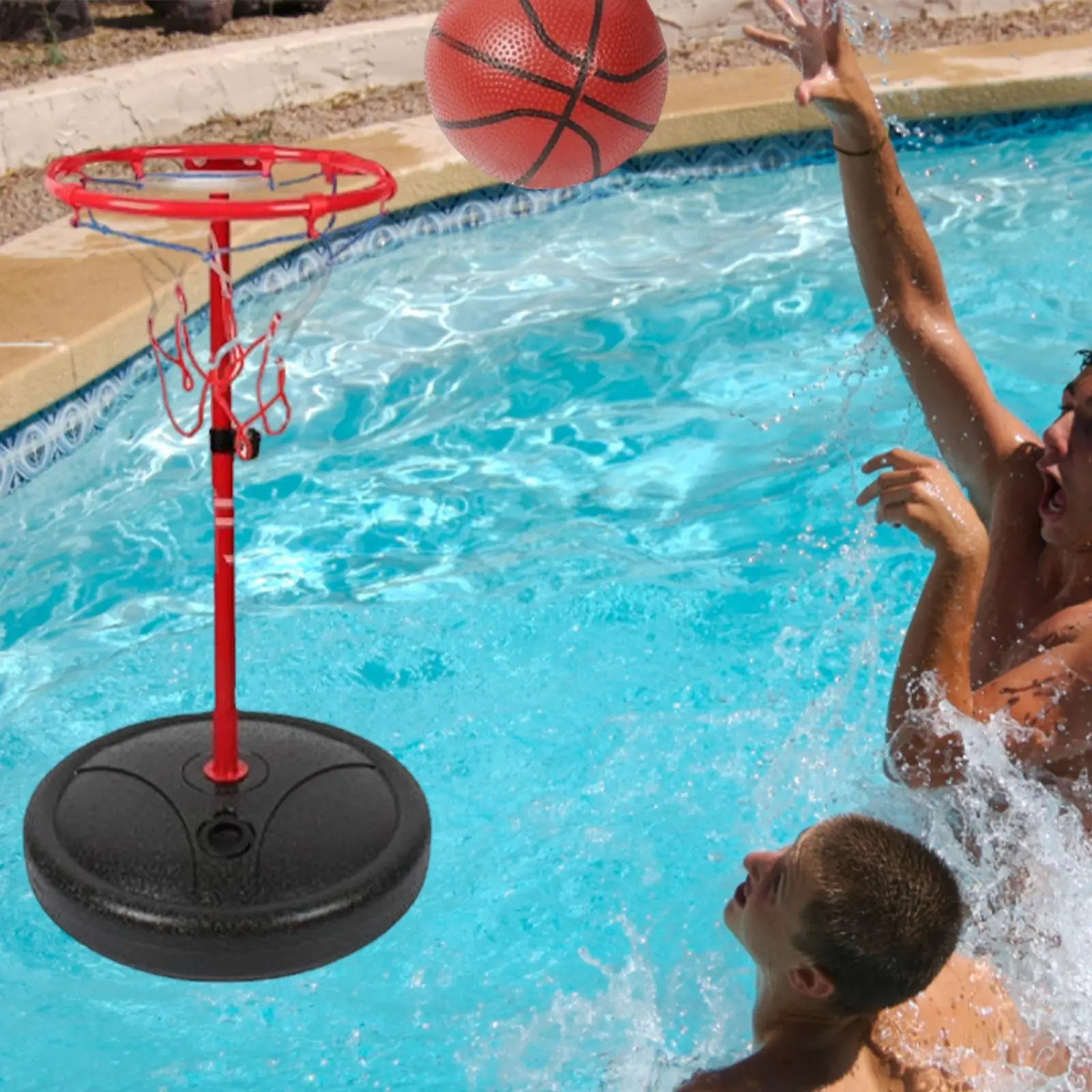 Floating Pool Basketball Hoop with Balls for Kids Ages 6+ Children Teens