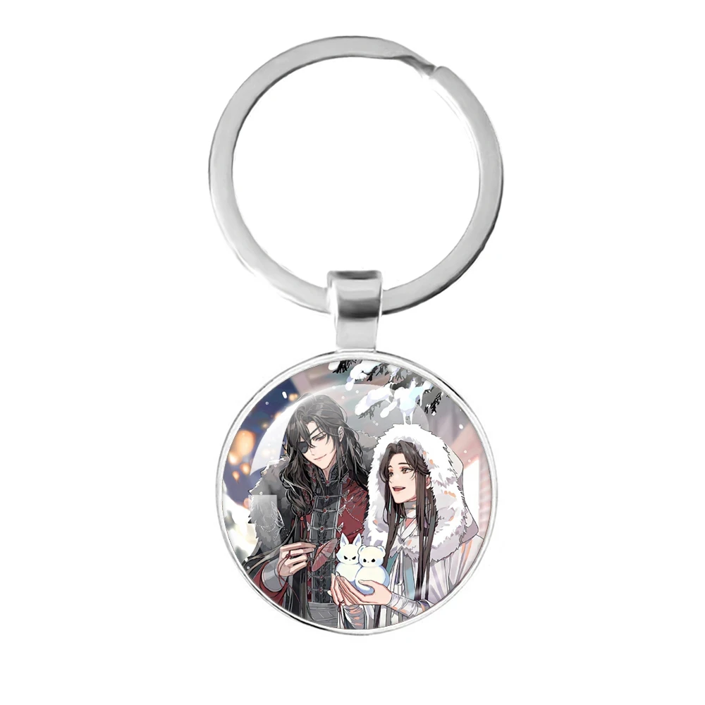 Anime Tian Guan Ci Fu Keychain Glass Heaven Official’s Blessing Hua Cheng Xie Lian Cosplay Keychain Jewelry Gift