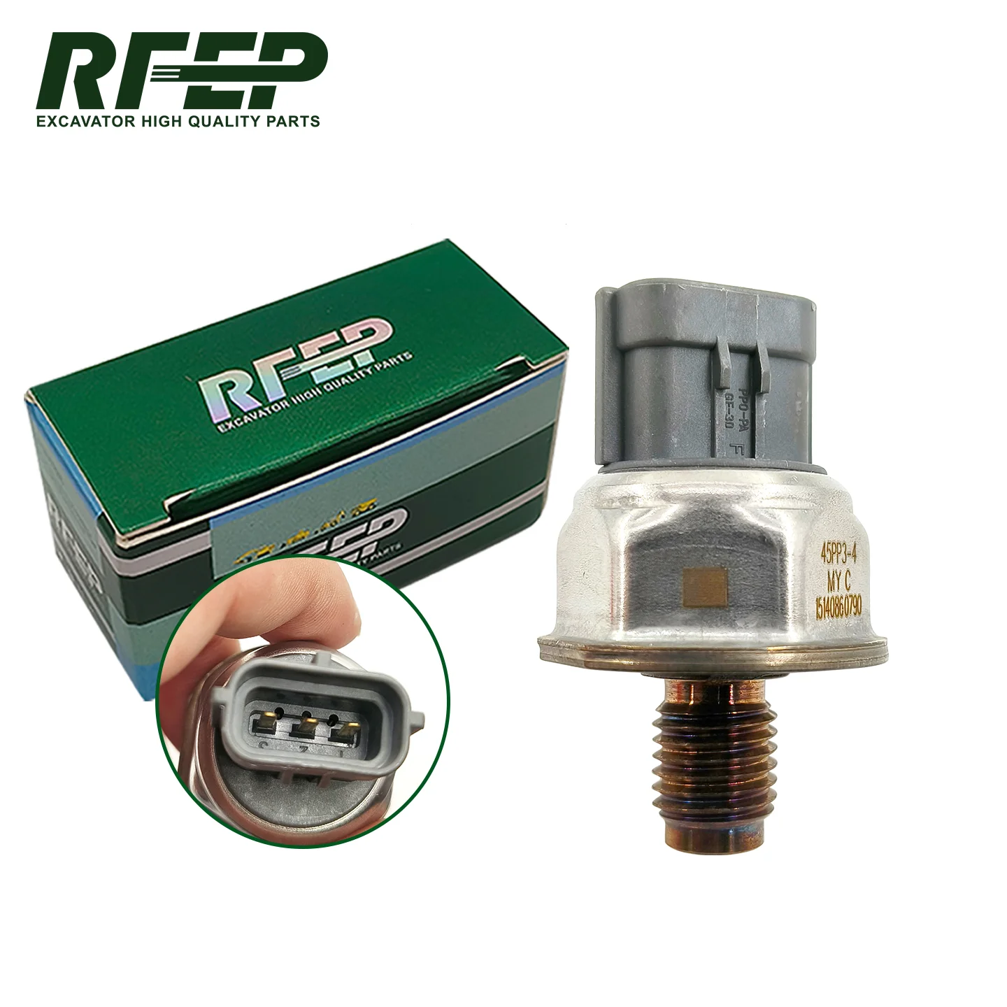 45PP3-4 Common Rail Fuel Pressure Sensor For Daewoo Excavator Diesel Engine Rail Pressure Transducer Replacement Spare Parts