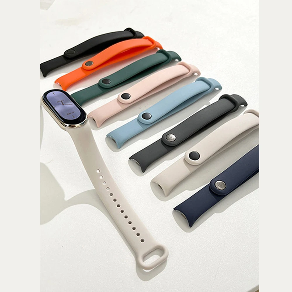 for Mi Band 8 Strap Accessories SmartWatch Silicone Sport Replacement belt Wrist pulseira correa for Xiaomi MiBand 8 Bracelet