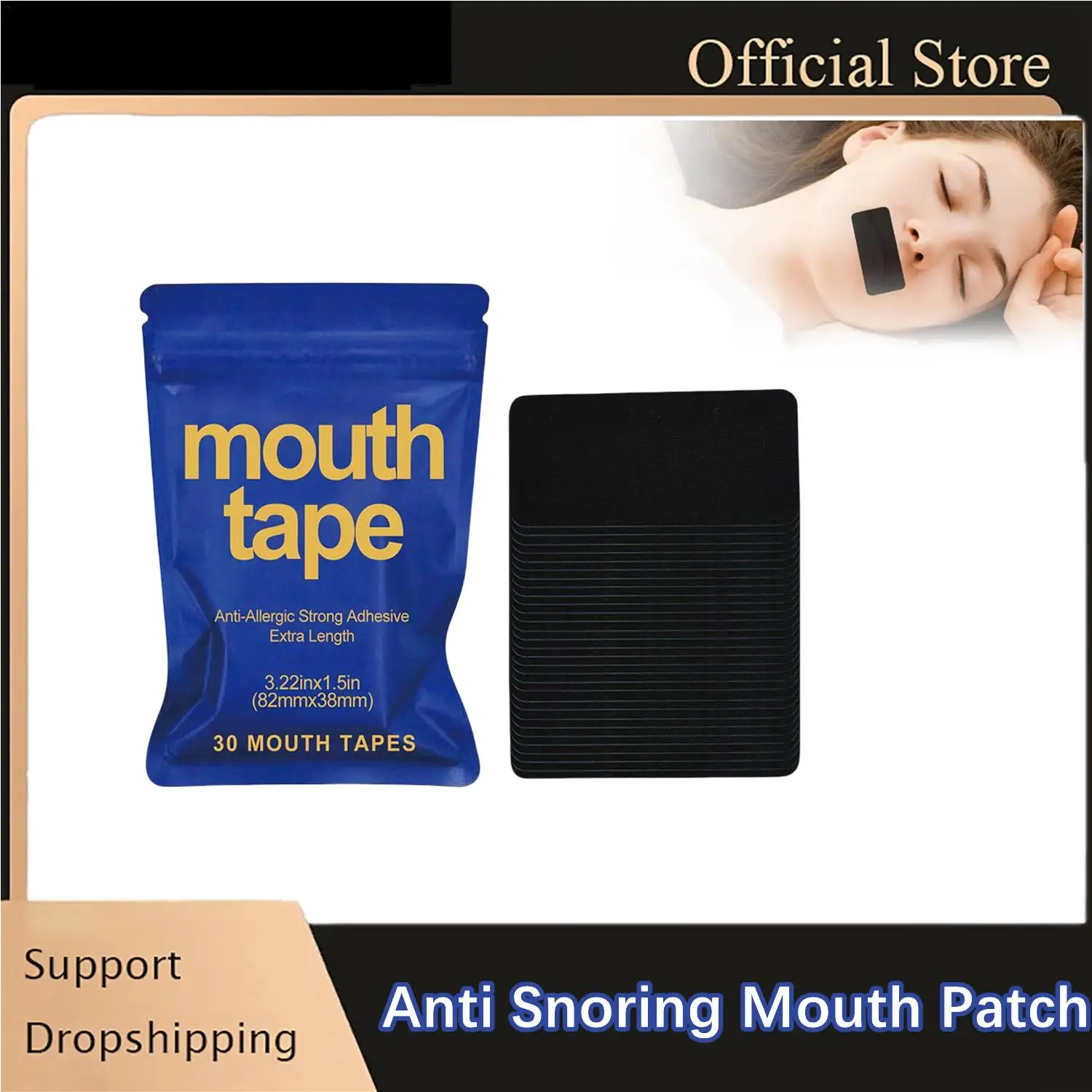 30pcs Anti Snoring Mouth Tape Nighttime Sleeping Mouth Breathing Improvement Reduce Dry Mouth Promote Nose Breathing Health Care