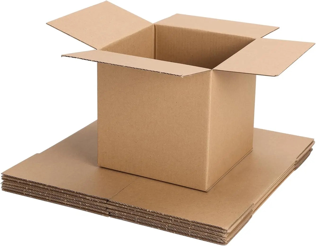 

6x6x6 Corrugated Cardboard Shipping Boxes, Pack of 6 - Small Kraft Mailing Boxes for Moving & Storage