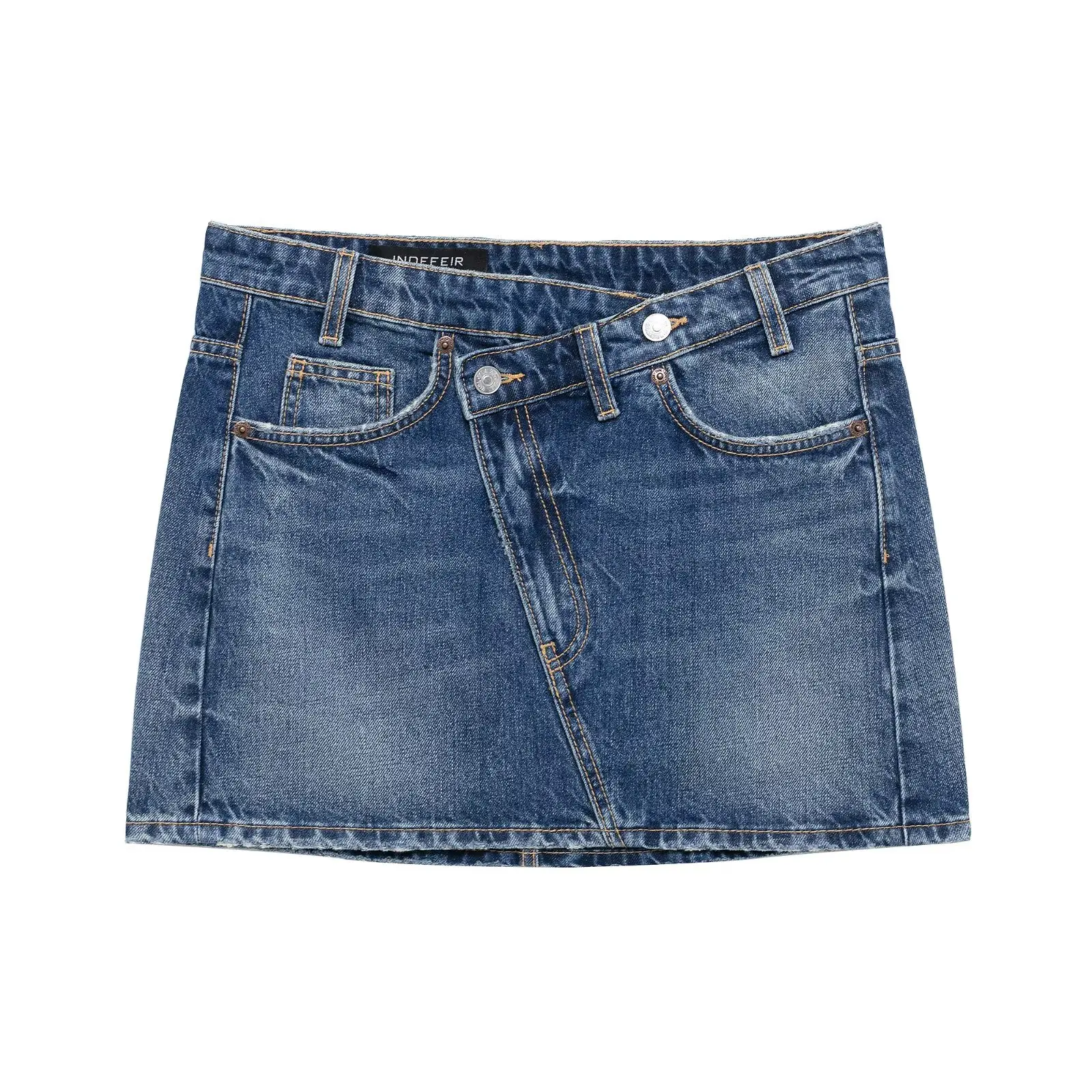   Mini jupes en jean pour femmes en bleu clair, bleu foncé et bleu classique, élégantes et durables pour un look décontracté