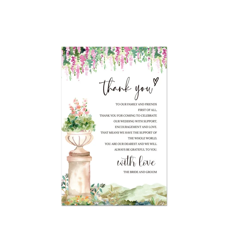 50 шт. свадебные открытки с благодарностью, украшения для свадебной церемонии, украшения для вечеринок, открытки для оформления торжеств или мероприятий