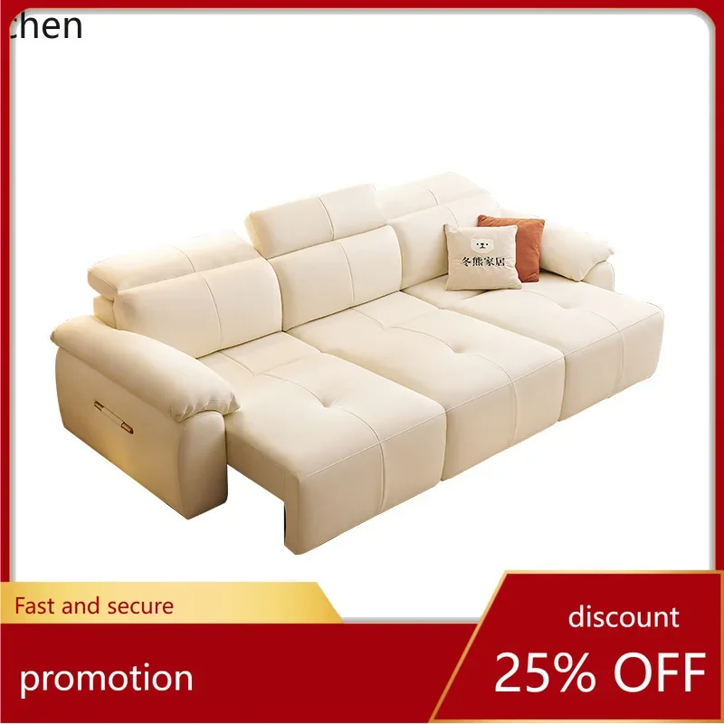 ZML Electric Sofa Bed Retractable Dual-use Small Apartment Living Room Zero-back Wall Sofa