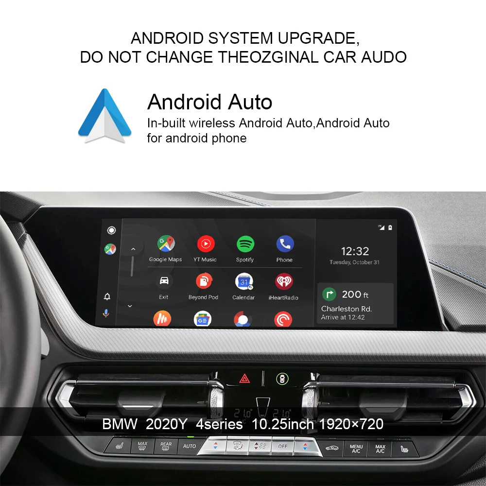 Hualingan 128G for BMW Android 13 car AI box Evo MGU iDrive 6.0 iDrive 7.0 CarPlay AI box Android Auto wireless Apple CarPlay