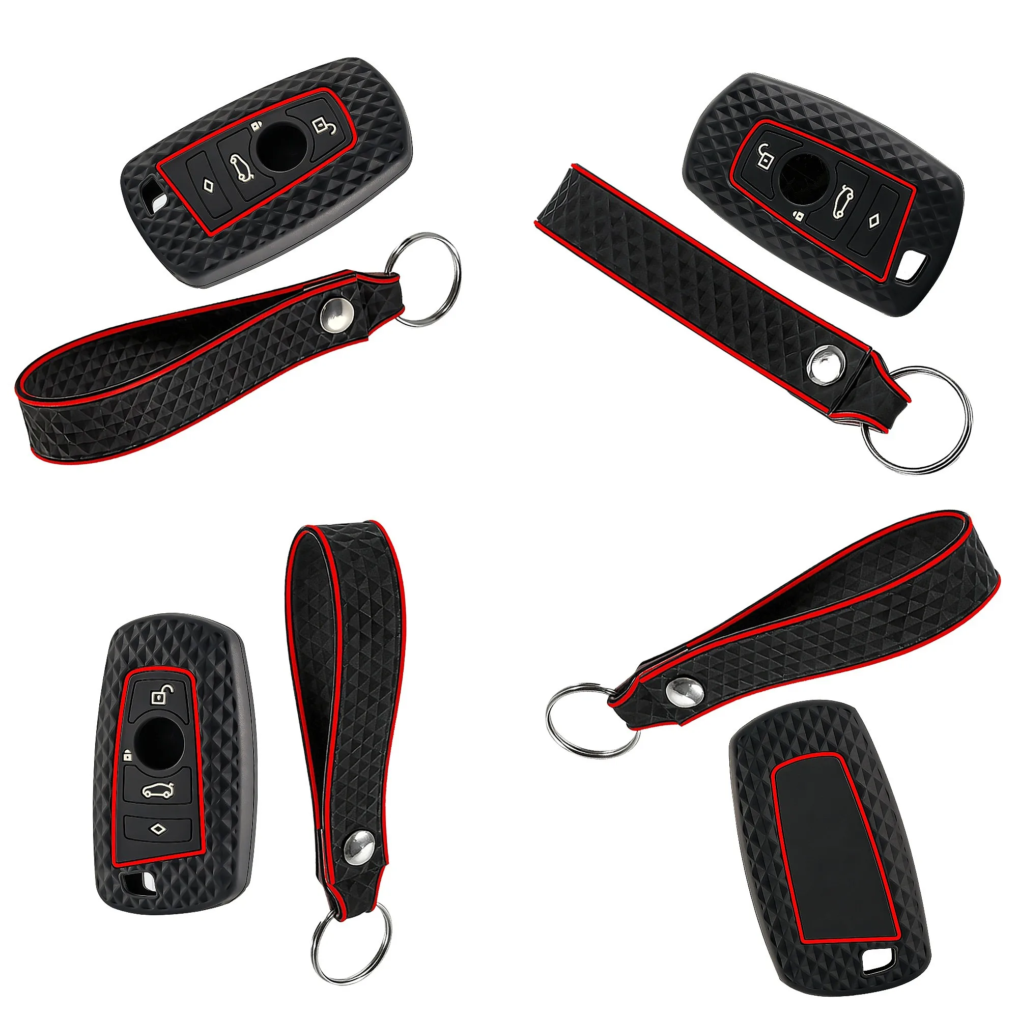 For BMW F30 F31 F32 F34 F20 F21 F07 F10 1 3 5 7 Series X1 X3 G01 X4 G02 X5 F15 F16 M3 M4 Silicone Car Key Case Cover Shell Fob