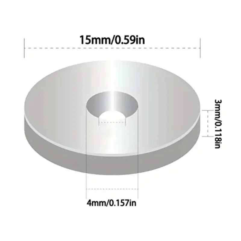 D15x3-M4/15X2-M4mm-Magnets with Holes,Small Rare Earth Magnets, Neodymium Disc Countersunk Hole Magnets for Refrigerator, Office