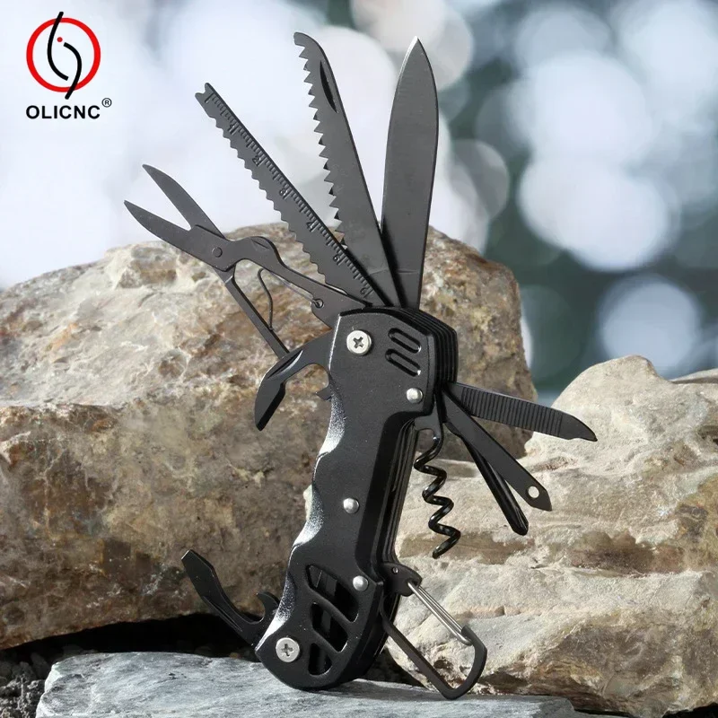 

Multifunctional Pocket Knifes Outdoor Camping Emergency Portable Stainless Steel Folding Knife Combination Tool