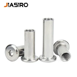 M3 M4 M5 M6 M8 304 Stainless Steel Large Flat Hex Hexagon Socket Head Furniture Rivet Connector Insert Joint Sleeve Cap Nut