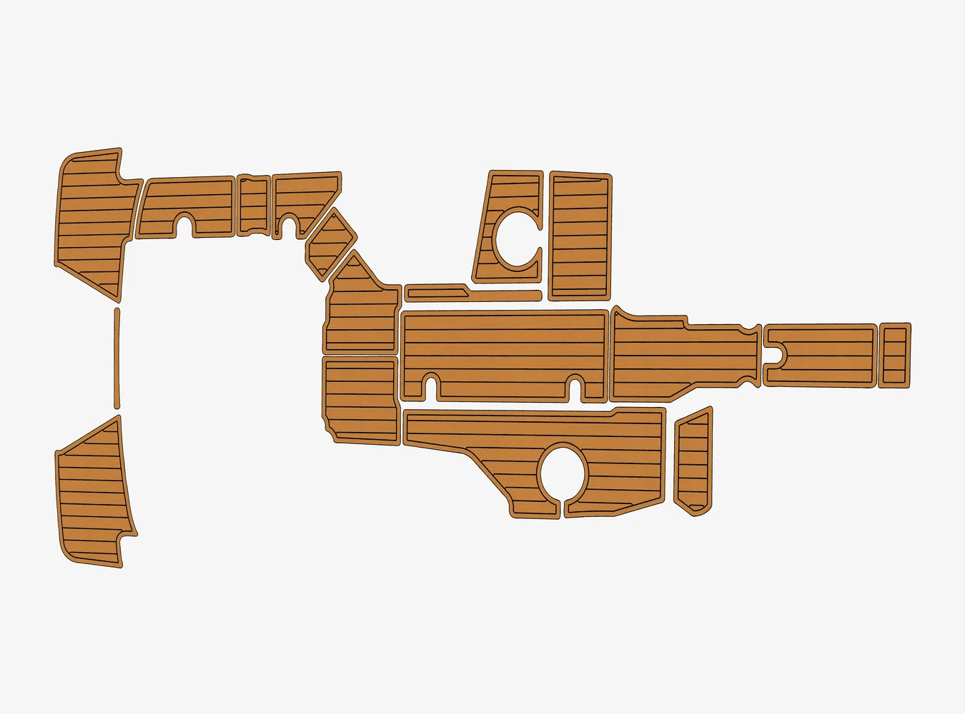 

2015-2023 Sea Ray 230 SPX Outboard 1/4" 6mm EVA foam Non-Slip PVC Teak Decking marine Mat seadek aqua carpet Marine Floor
