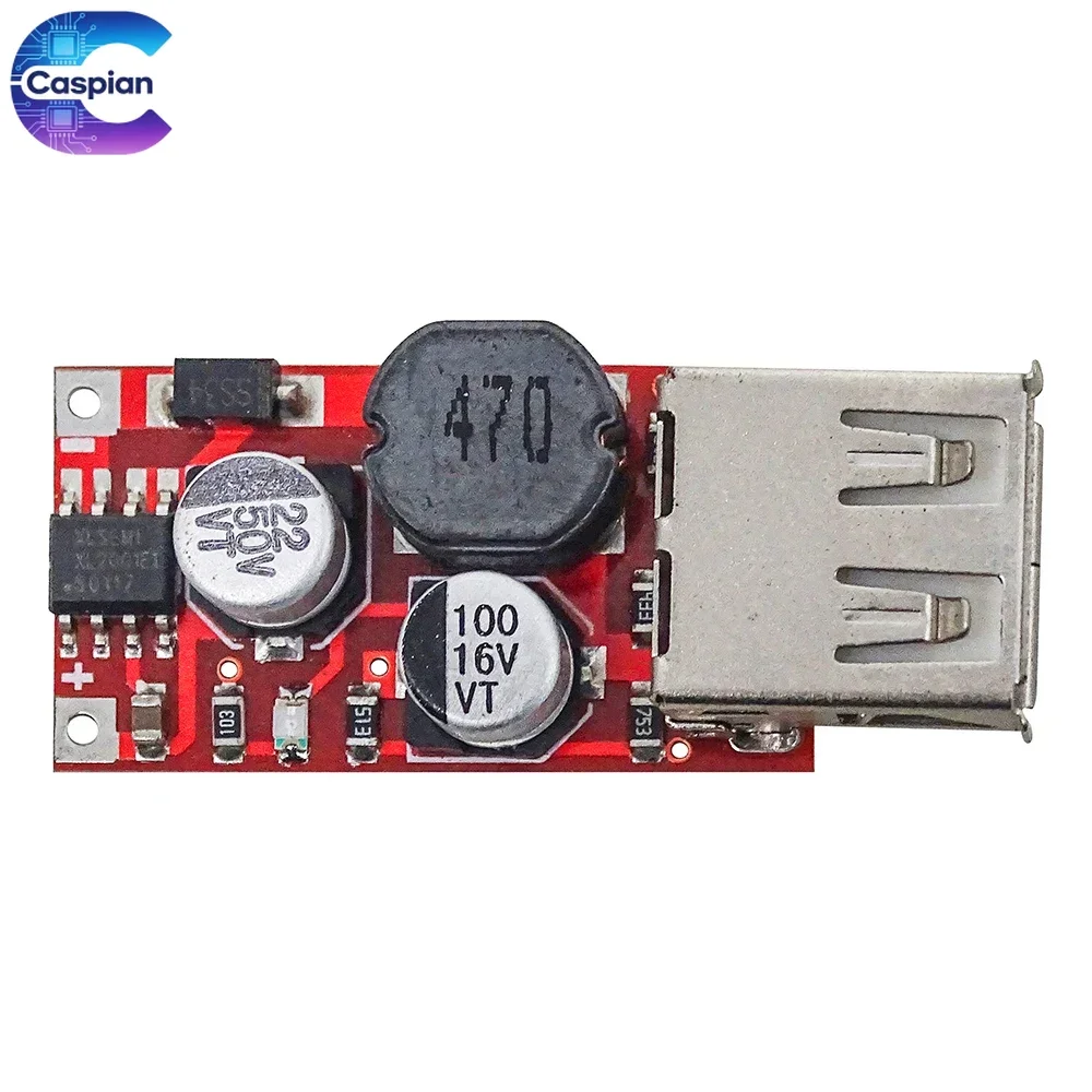 100Pcs USB Car Charger Module DC-DC Step-Down Converter Power Supply 6-24V 12V 24V to 5V 3A