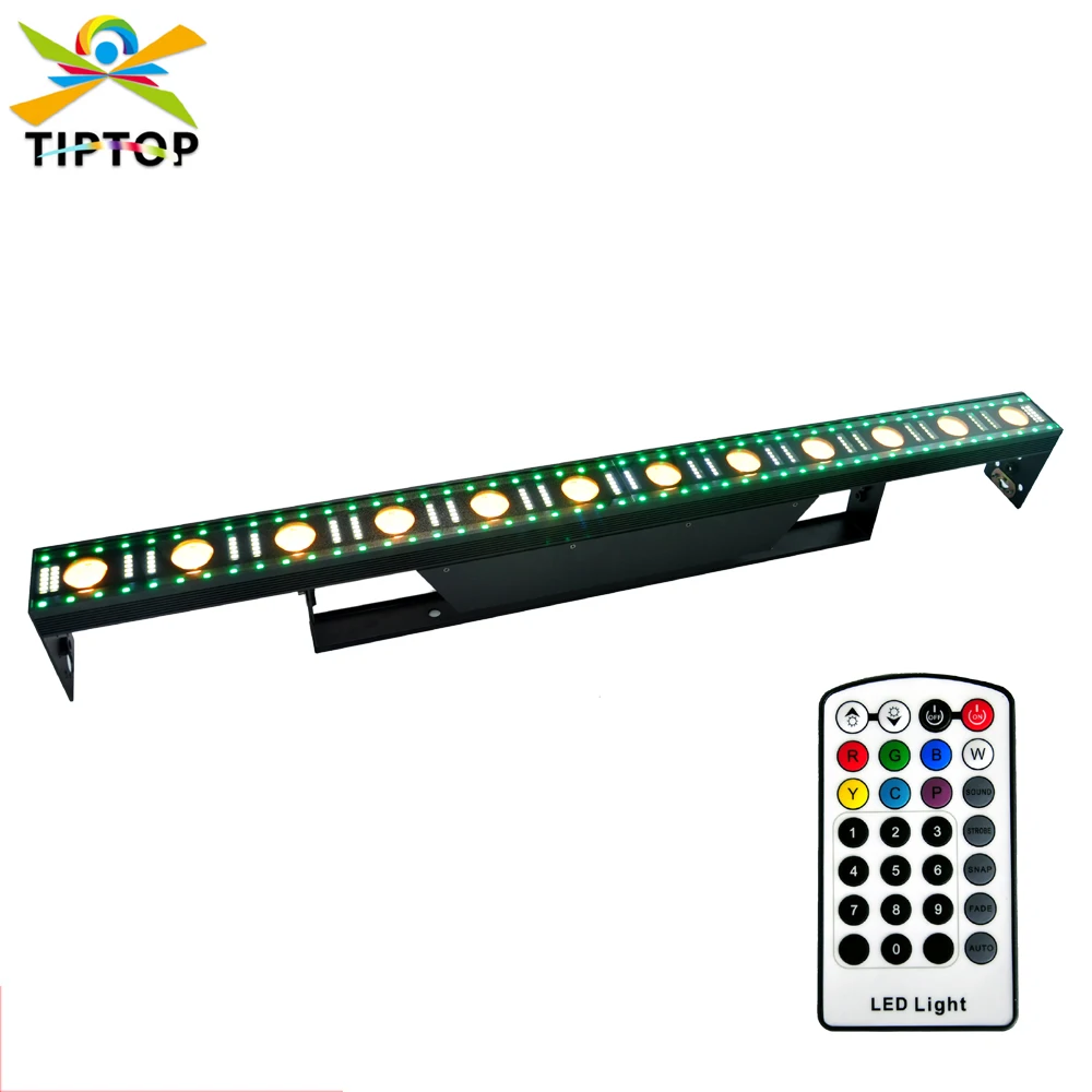 TIPTOP Indoor 3IN1 Effect Battery Wireless Led Wall Washer Light 100cm Long Warm White Beam + White Strobe+ RGB Wall Washer 3IN1