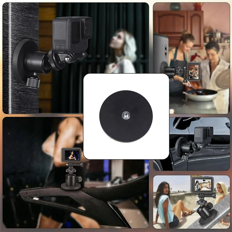 【Home-Tools!】Magnetic Suction Bracket Base 1/4 Inch Screw Hole Action Camera Holder Camera Photography Accessories
