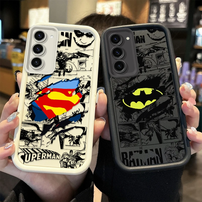 B-Batman S-Superman Case For Samsung Galaxy S26 S25 S24 Ultra S23 S22 S21 Plus S20 FE A56 A55 A54 A53 A52 4G 5G Silicone Cover