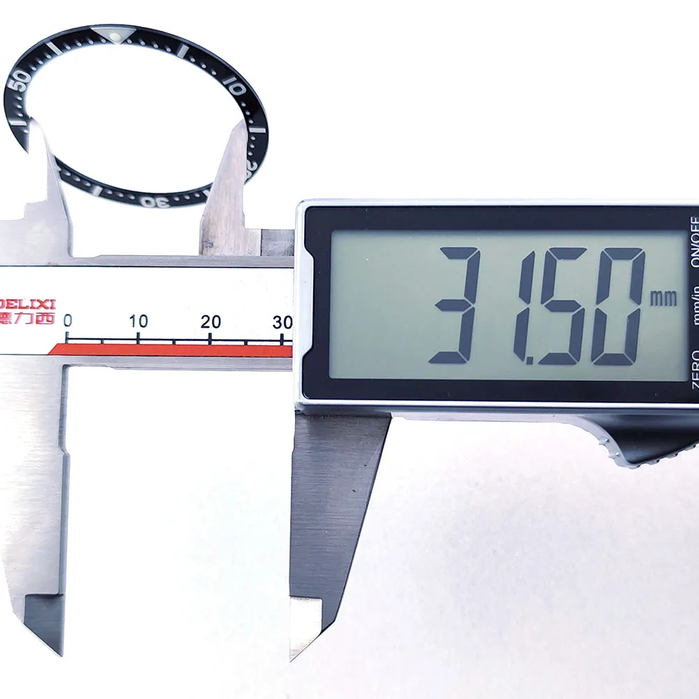 38 مللي متر * 31.5 مللي متر الألومنيوم موضة ساعة مسطحة الحافة إدراج يناسب SKX007 SKX009 SRPD ساعة حافظة NH36 NH35 حركة الرجال ساعة جزء