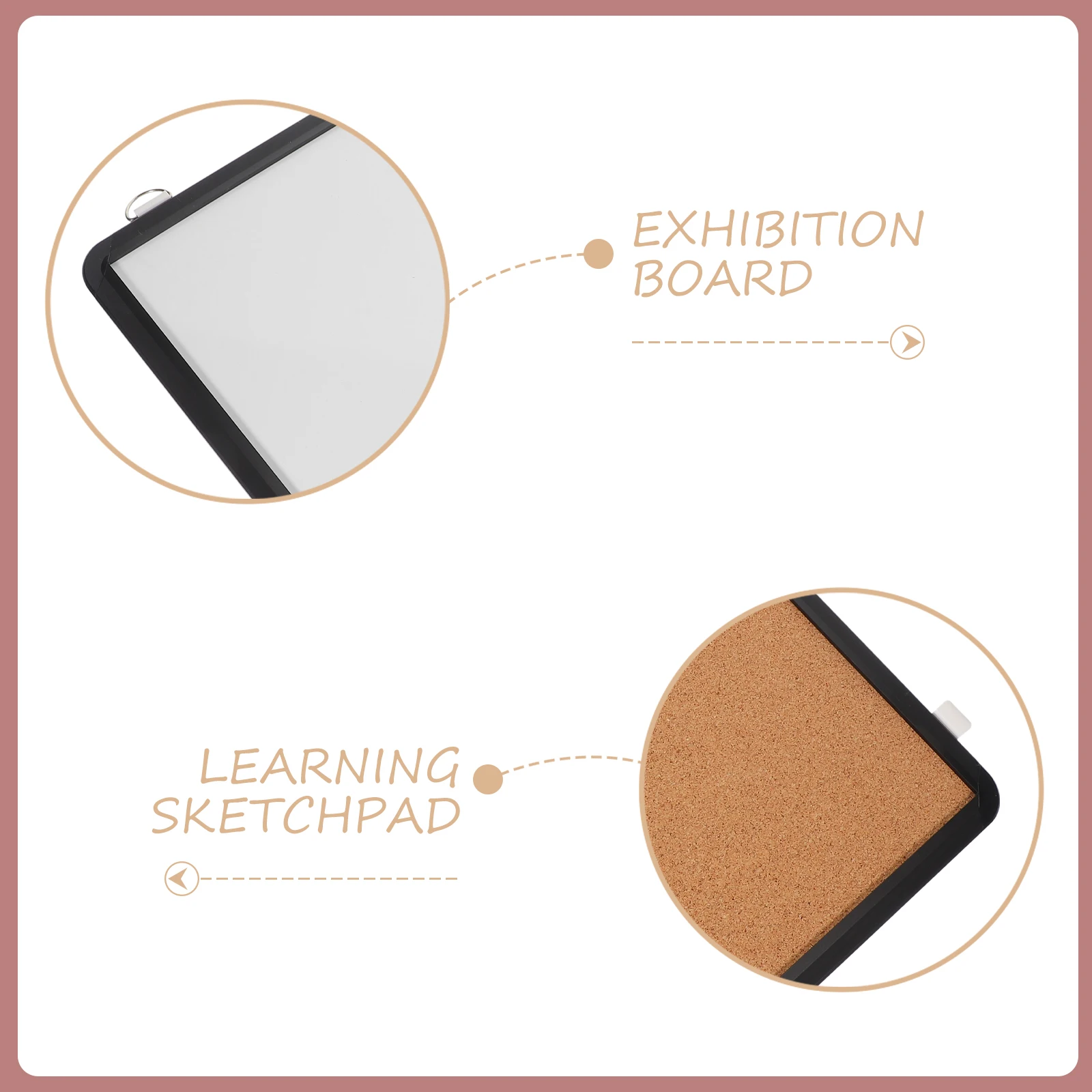 

Cork Board for Office Desk Bulletin Board Set with Whiteboard for Writing Displaying Decorating Desktop Decor Bulletin Boards