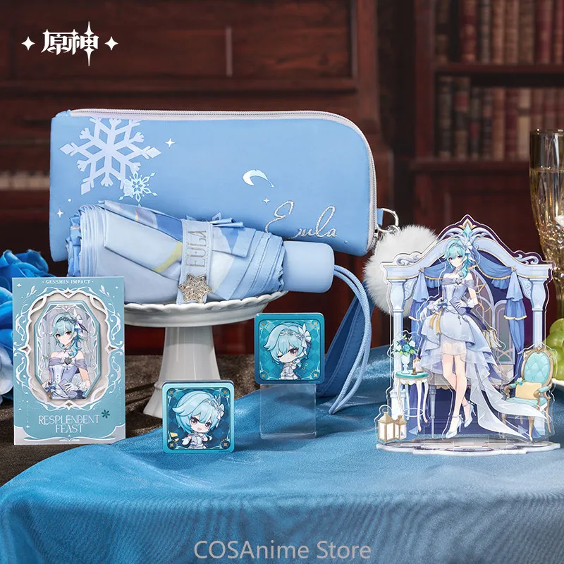 

Genshin Impact Official Glimmering Night Banquet Collection Eula Anime Game Character Acrylic Stand Keychain Badge Umbrella