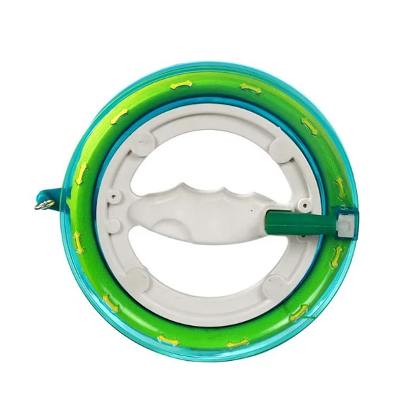 .New.1Piece 200/300/400M Kite Reel Winder Fire Wheel String Flying Handle Tool String Line Outdoor Round Blue For Fying Kites
