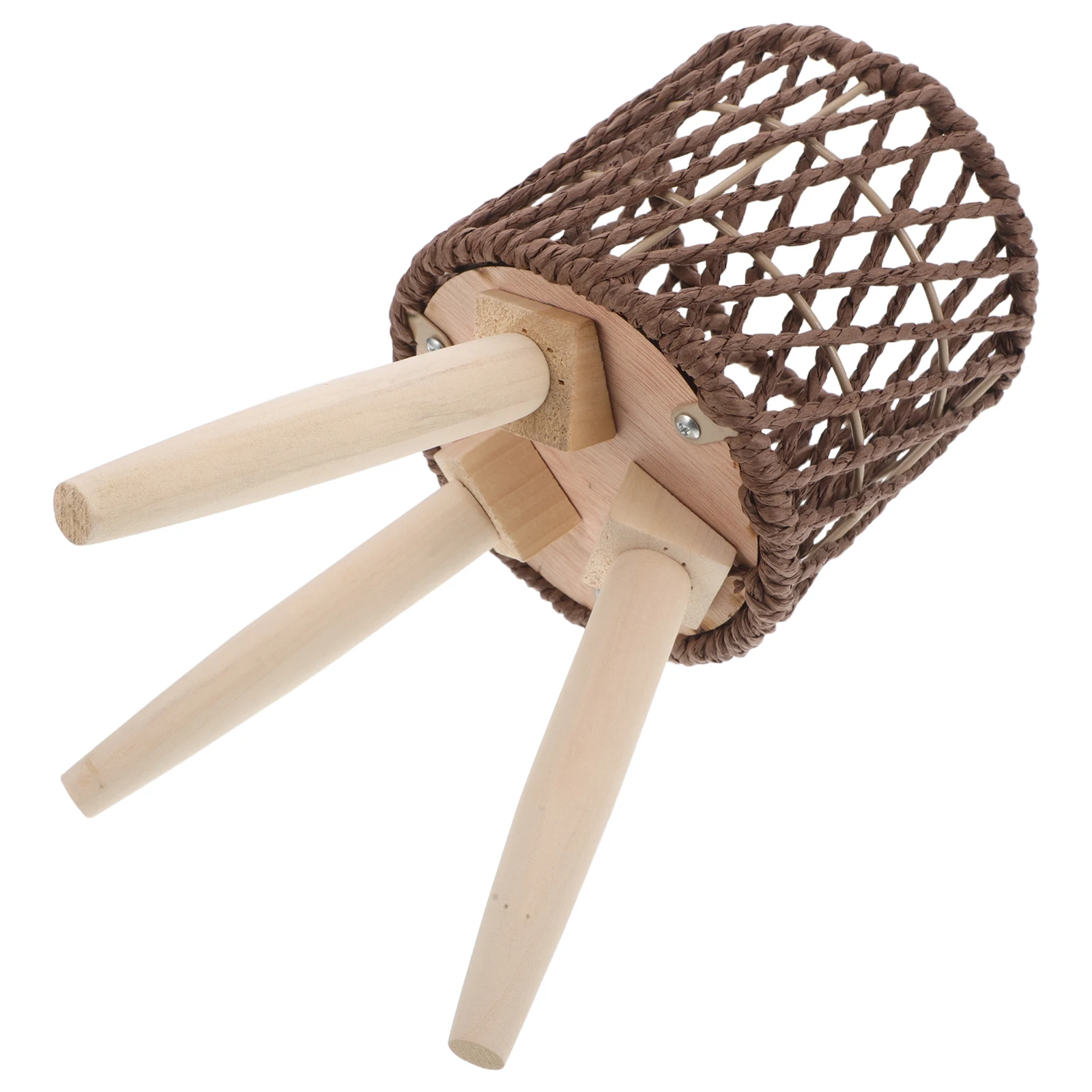 

Flower Pot Wicker Wooden Planter Brown Standing for Indoor Plants Basket Stand For Plants Indoor Rattan Vase Decor