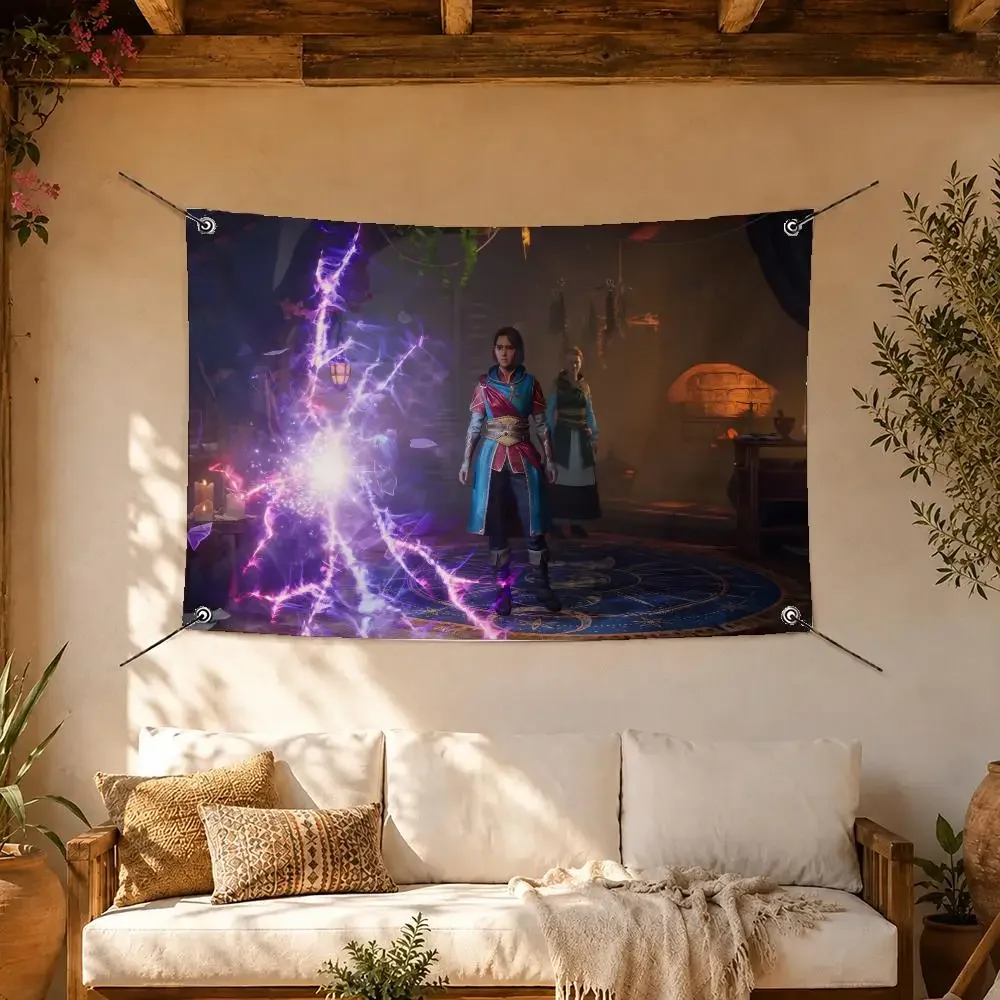 Hot Game Split Fiction Flags Room Home Decor Wall‑Hanging Art Banner, Outdoor for Bedroom Party Background Decoration
