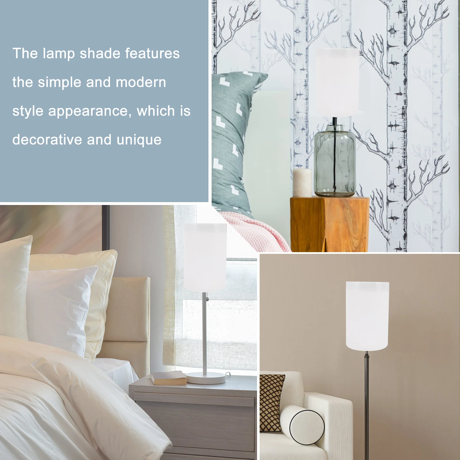 

Stylish Exquisite Glass Cylinder Lampshade Premium Quality Pendant Light Shade Cover Replacement for Chandelier Decoration