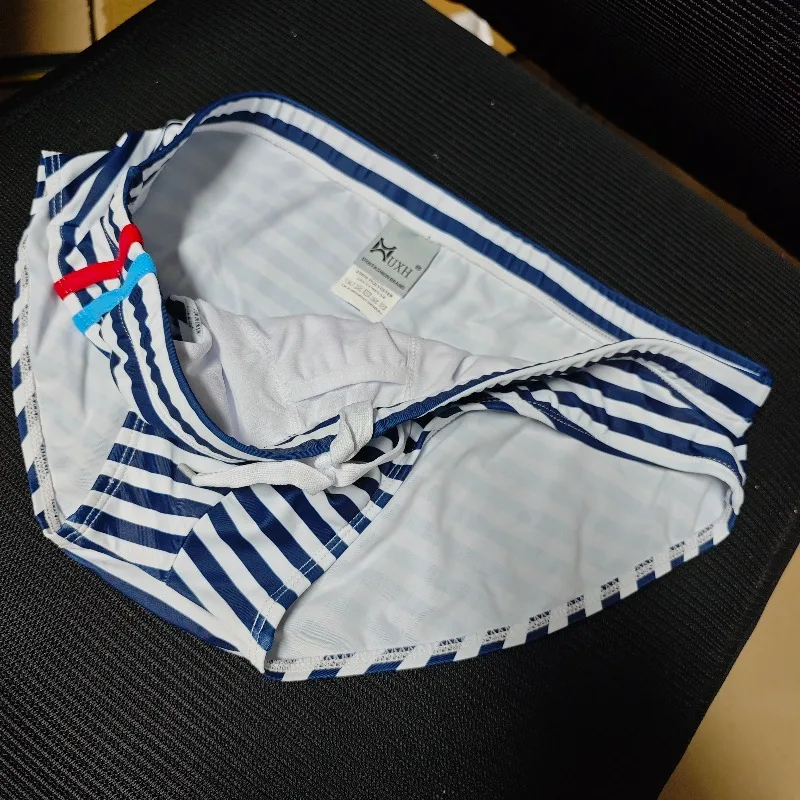 original picture real shot New men's briefs are still anti-light printing foreign trade professional swimsuit briefs for men (2)