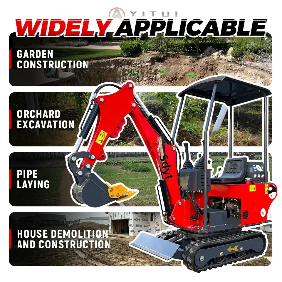 حفارة صغيرة 0.8 طن سعر مخفض حفارة صغيرة مجنزرة شحن مجاني Ce Epa Euro 5 حفارة صغيرة لمحرك كوبوتا