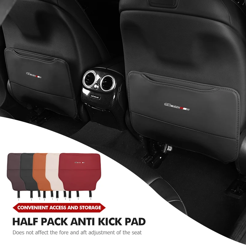 For Honda Car Half Pack Anti Kick Anti-dirty Mat Pad Interior Storage Bag Auto Accessories Mugen Power Typer Civic Accord CRV view 3