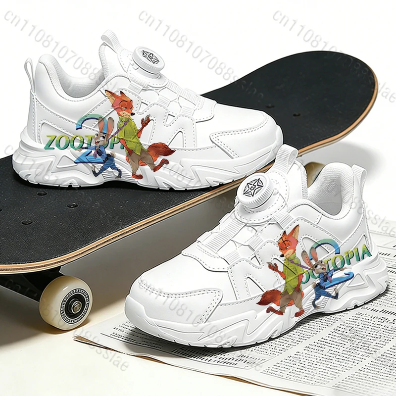 

Zootopia новая модель, высокое качество, вращающаяся кнопка для девочек и мальчиков, пара, удобные легкие детские спортивные кроссовки, подарок