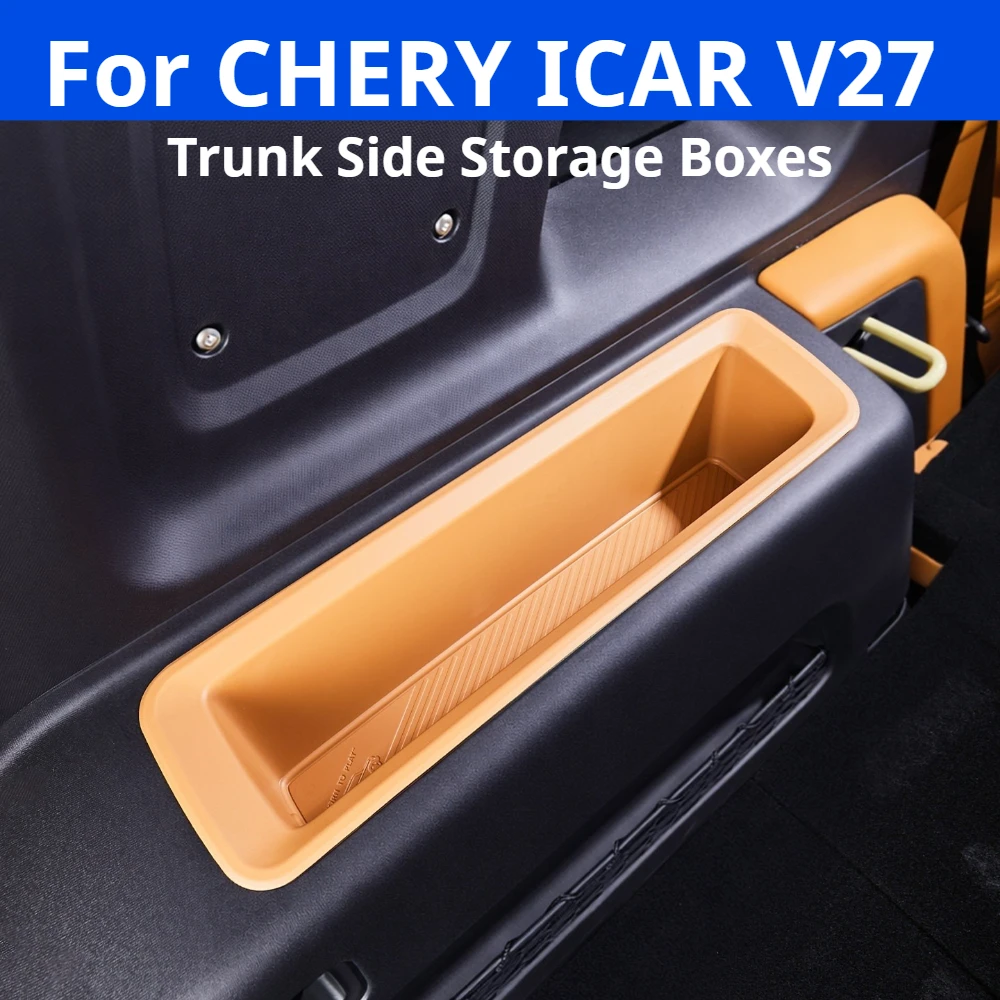 For CHERY ICAR V27 Dual Side Storage Boxes for Trunk, Practical Sorting Tray Pad, Car Interior Upgrade Supplies
