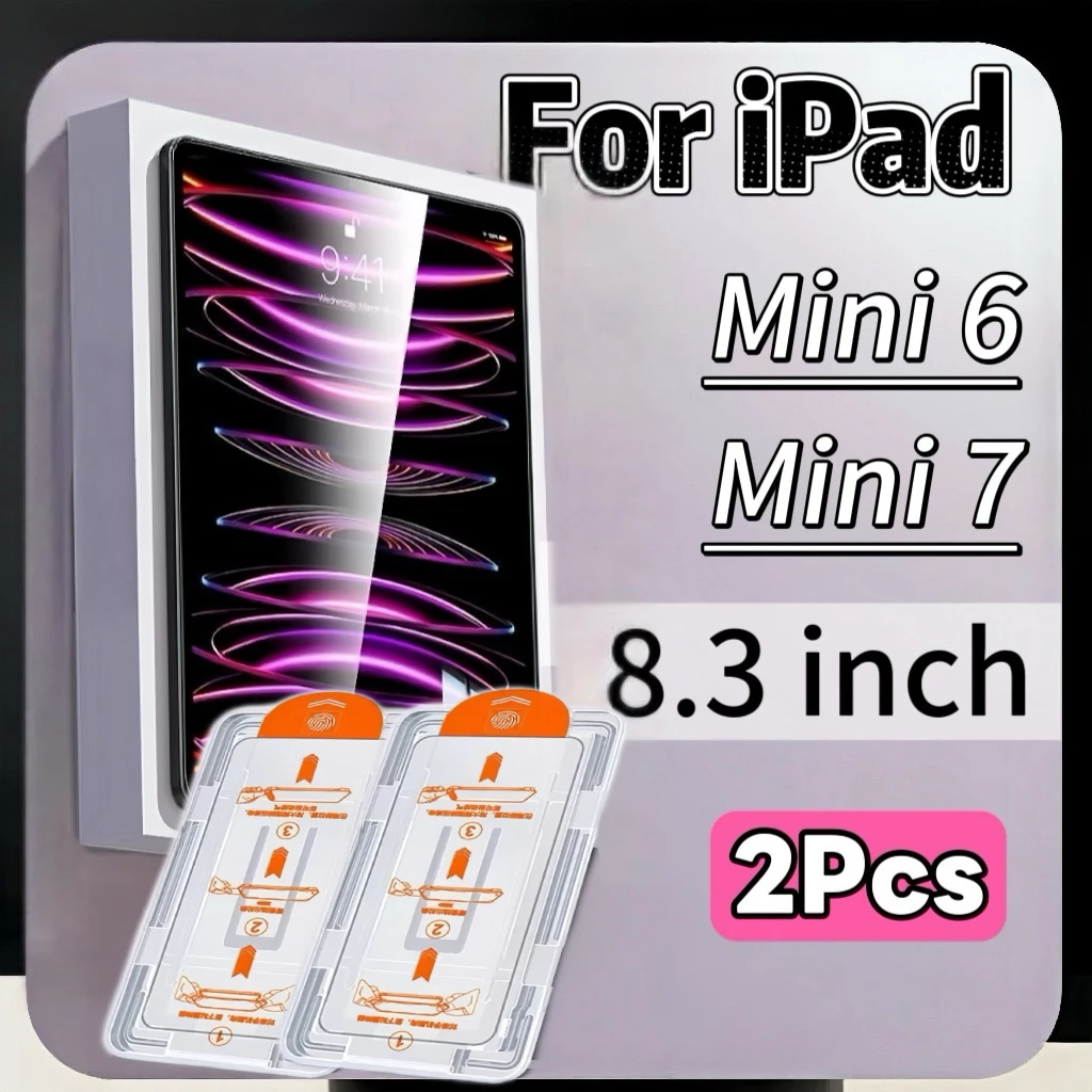 

Защитная пленка из закаленного стекла высокой четкости для iPad mini 6/mini 7 (8,3 дюйма), 2 шт.