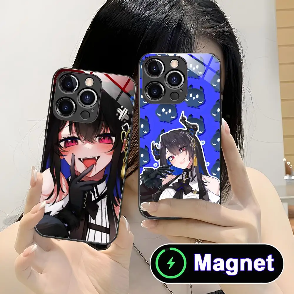 

Holo Nerissa Phone Case for iPhone 17 16 15 14 13 12 11 Air Pro Max Plus Mini Glass Magnet Cover
