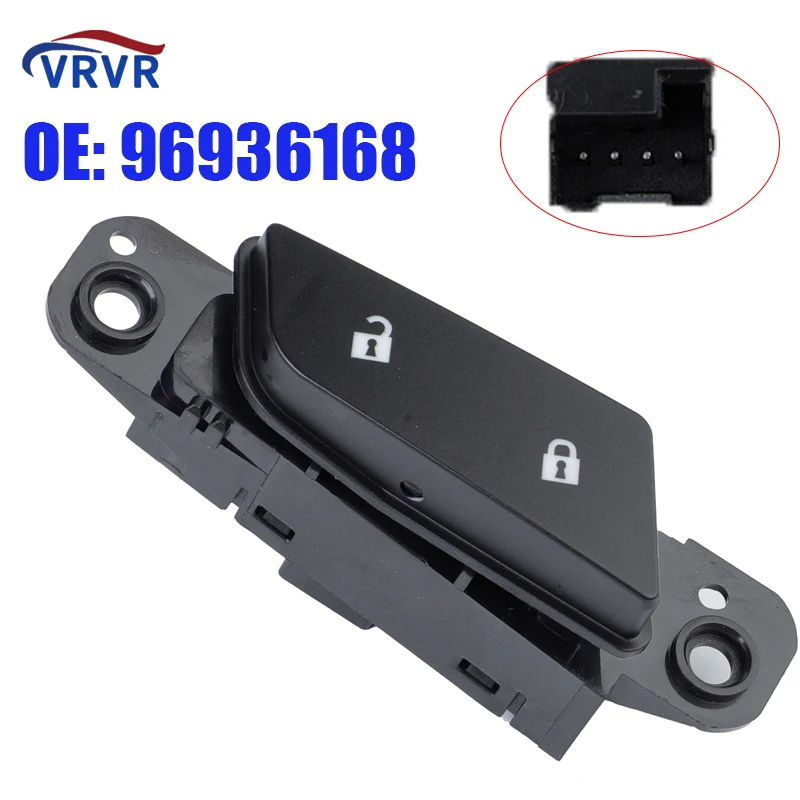 VRVR 96936168 4 Pins Door Lock Switch For 2009- 2014 Chevrolet cruze