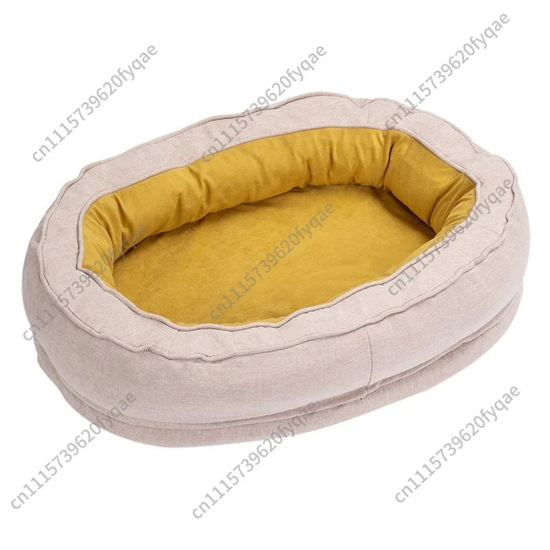Household dog cat nests universal all seasons, medium, dog beds are kept warm, removable and washable, round non-slip pet nests