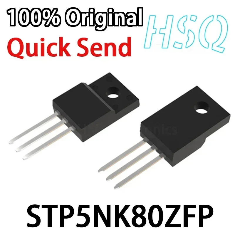 5 peças originais stp5nk80zfp p5nk80zfp novo ponto TO-220F 800v 4.3a mos fet