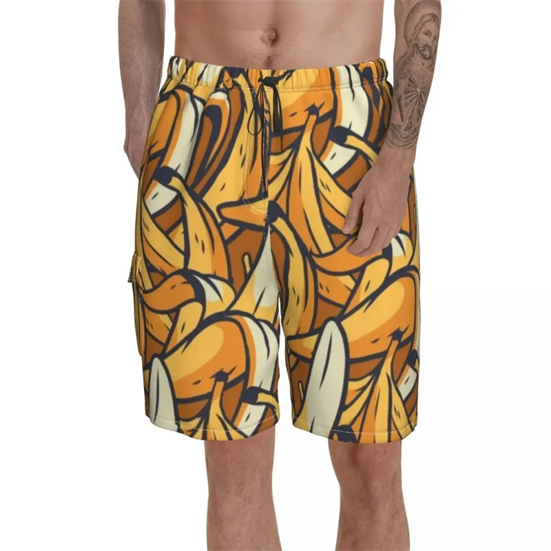 Summer New Fruit Banana Printing Beach Shorts For Men Funny Streetwear Short Pants Summer Hawaiian Swimming Trunks Board Shorts