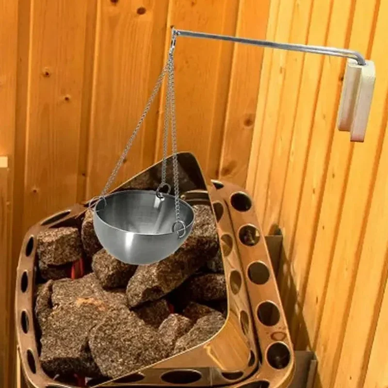 

12cm/20cm Sauna Oil Cup Sauna Aromatherapy Oil Holder Stainless Steel Essential Oil Fragrance Diffuser Bowl For Sauna Spa