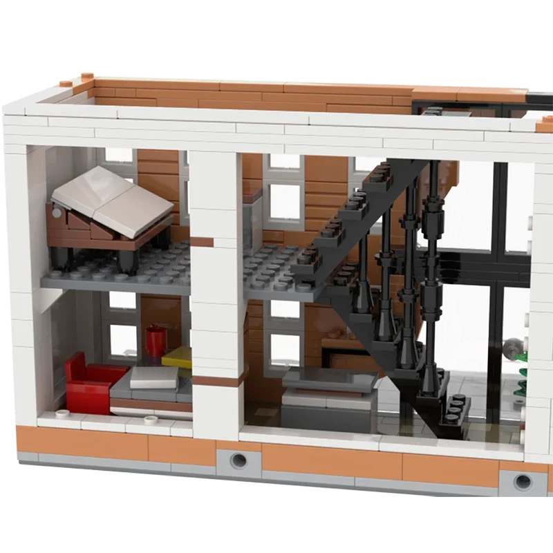 Stad hot selling street view Moc modulaire reconstructie bouwbedrijf DIY creatief kinderspeelgoed verjaardagscadeau