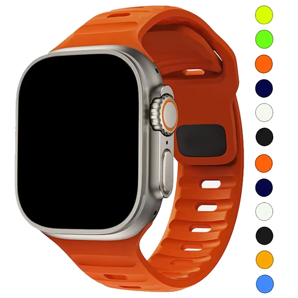 【セール中】シリコンストラップ Apple Watch バンド Ultra 3 49mm 44mm 45mm 42mm 41 42mm 46mm スポーツウォッチバンド iWatch シリーズ 11/10/9/8/SE ブレスレット