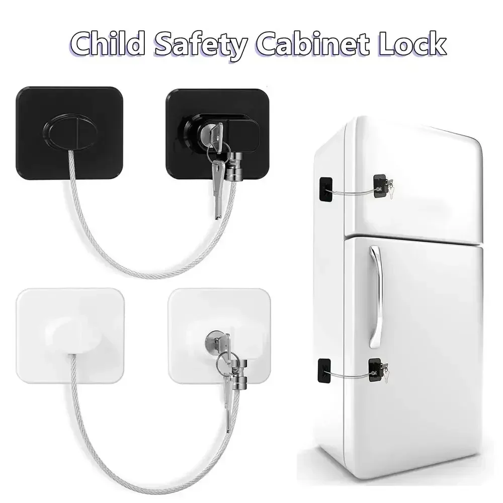 1pcs Multi-function Security child safety cabinet lock drawer lock bracket for refrigerator baby furniture protection ﻿