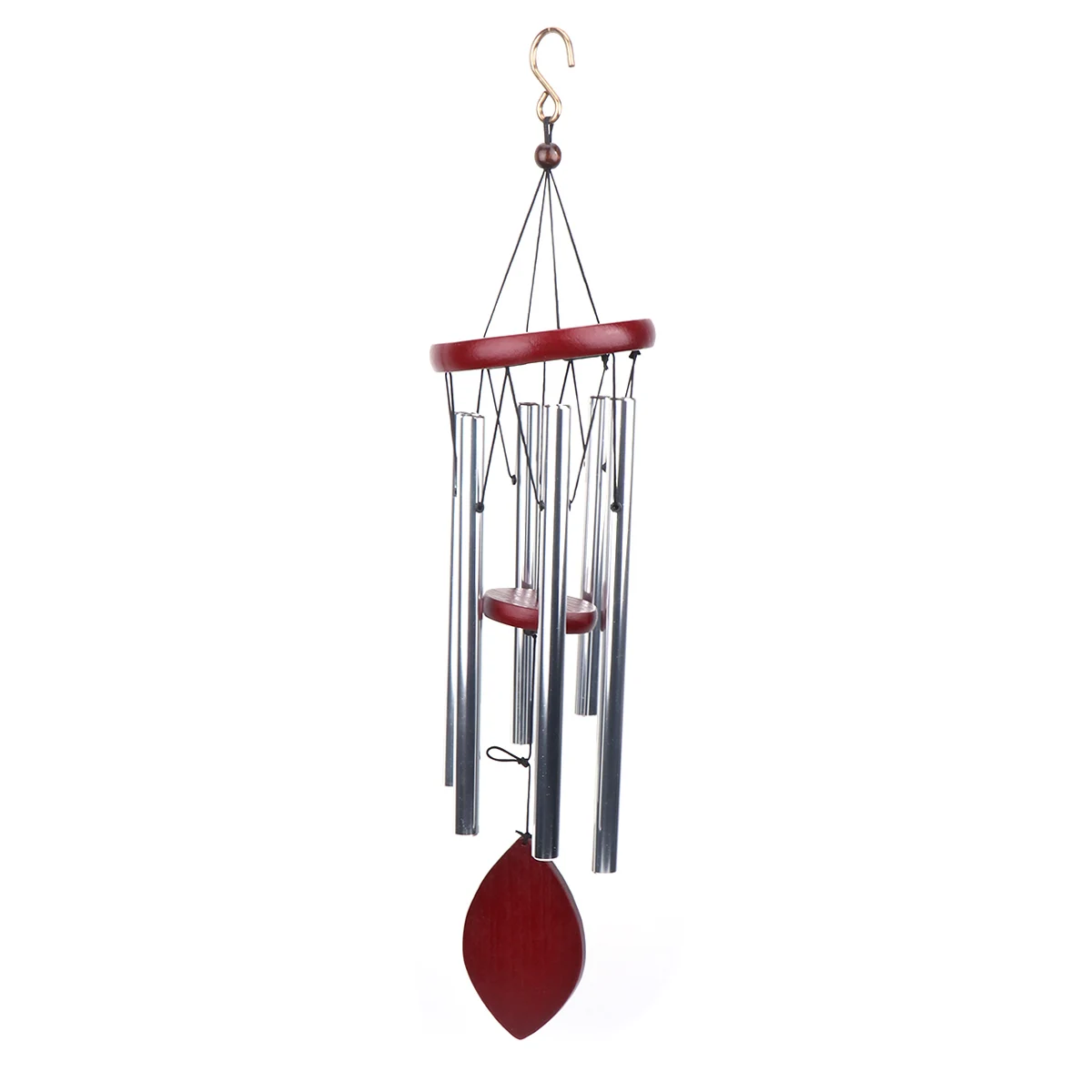 

Wooden Wind Chime Durable Safe Material Retro Design Decoration Fengshui nament Gifts Japanese Style Metal Tube
