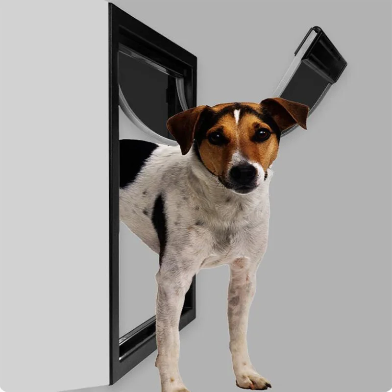 

New pet products, pet PVC dog door cat door magnet positioning large dog door fence free entry and exit direction
