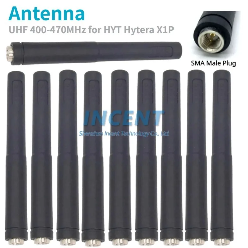 5pcs 9cm 400-470MHz UHF SMA Male Plug for HYT Hytera X1p X1e PD600 PD660 PD680 PD685 PD665 PD605 PD682 PD662 PD602 PD686 Radio