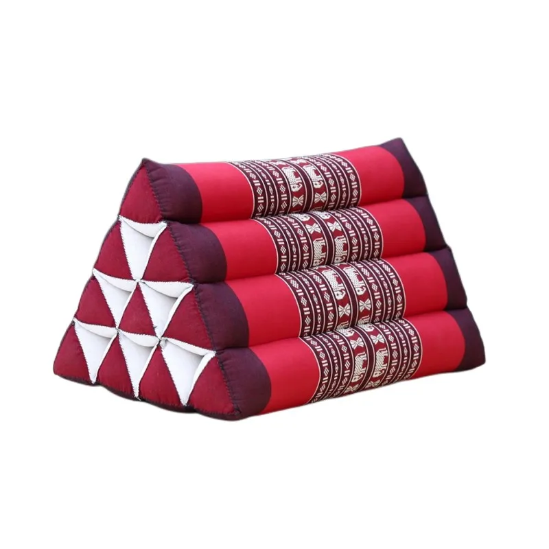 Handmade Thai Triangle Cushion 50x30x30cm Comfortable Backrest for TV or Reading Incline Pillow for Relaxing Indoor or Outdoor