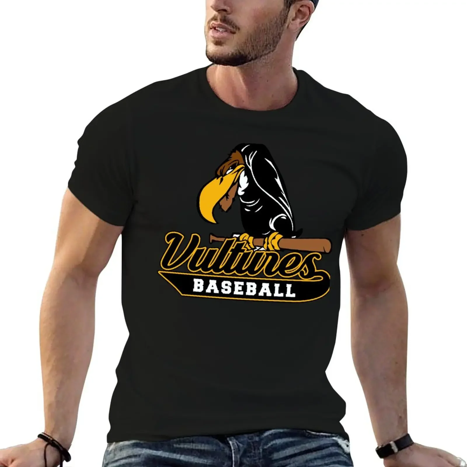 Vultures Baseball Logo T-Shirt quick-drying boys animal print rapper graphic tees t shirt men