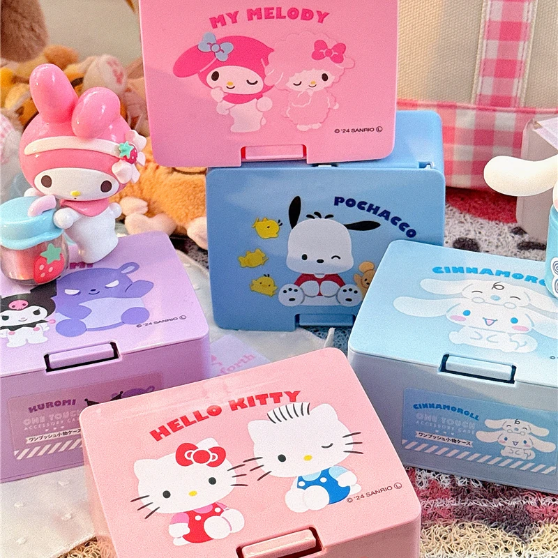 

Boite A Bijoux De Dessin Anime Pour Fille, Boite De Rangement Pour Articles De Bureau, Couvercle Rabattable Sanrio Hello Kitty