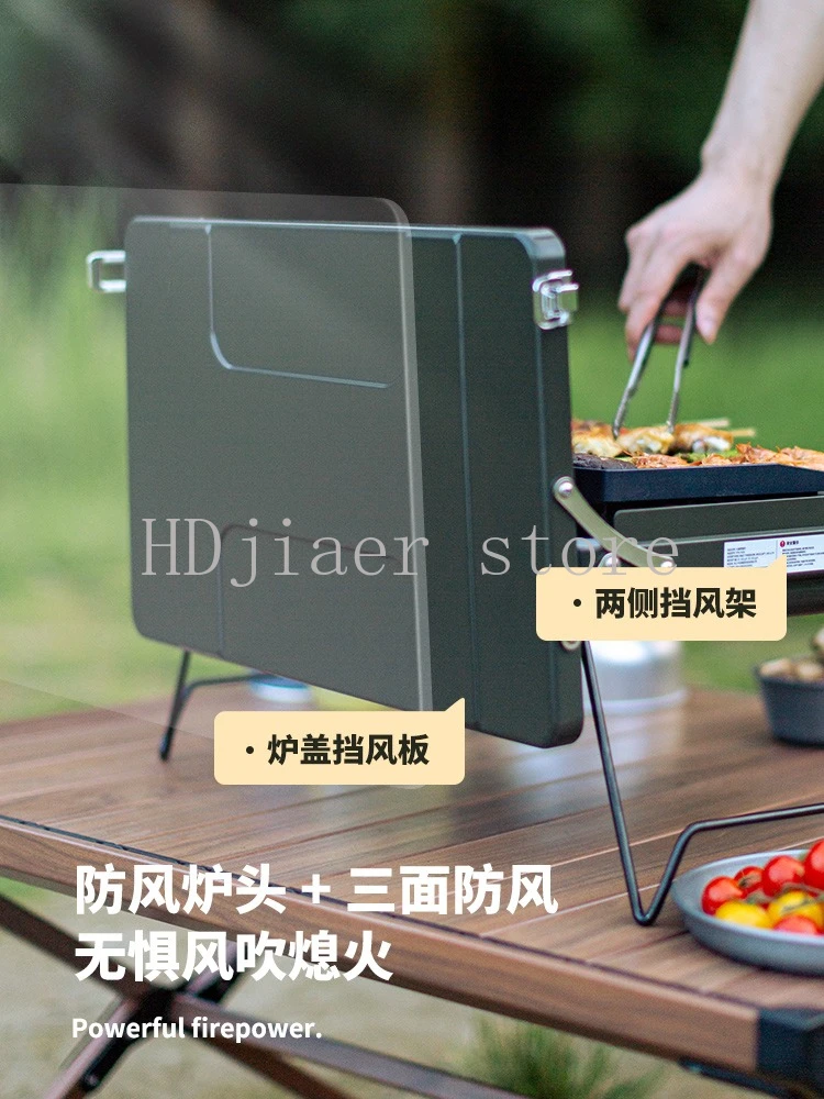 موقد خرطوشة Firefox من النوع المنفصل، موقد غاز محمول خارجي، غاز مقاوم للرياح قوي للغاية