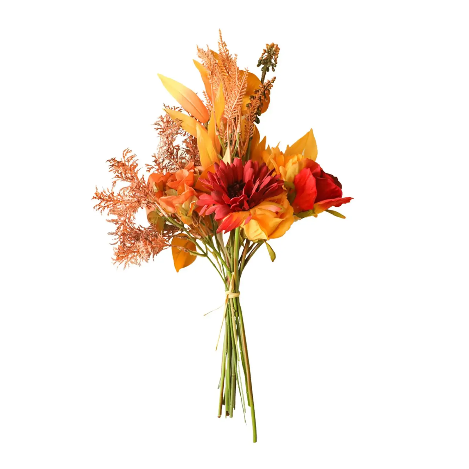 

Elegant Fake Artificial Flower Rose Wheat Bouquet Garden Holiday Party Decor